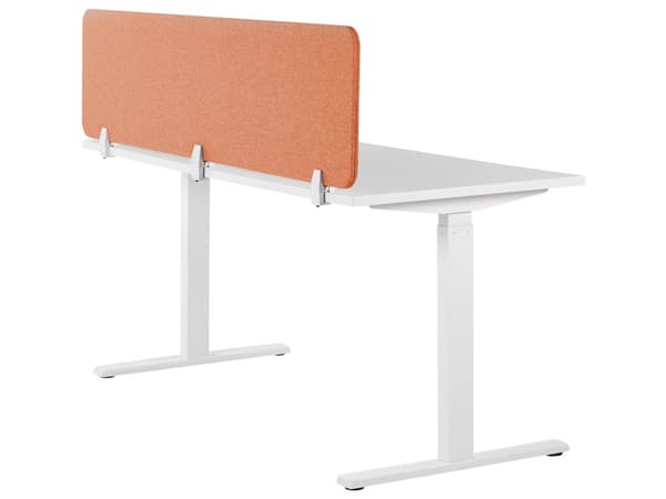 Skrivbordsskärm Avskärmning Röd PET-tyg 180 x 40 cm Modulära Fästklämmor Hemmakontor