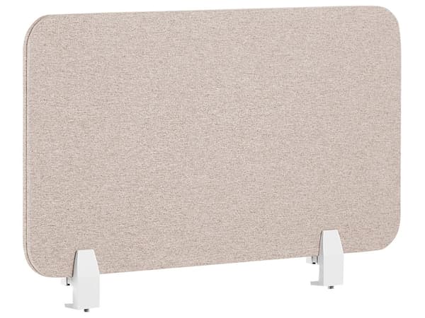 Skrivbordsskärm Avskärmning Beige PET-tyg 80 x 40 cm Modulära Fästklämmor Hemmakontor