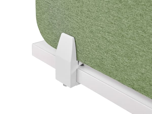 Skrivbordsskärm Avskärmning Grön PET-tyg 72 x 40 cm Modulära Fästklämmor Hemmakontor