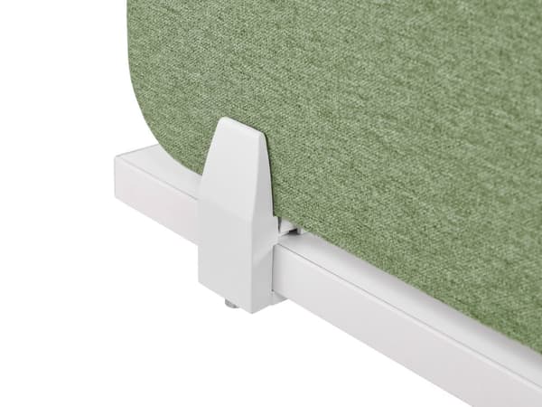 Skrivbordsskärm Avskärmning Grön PET-tyg 180 x 40 cm Modulära Fästklämmor Hemmakontor