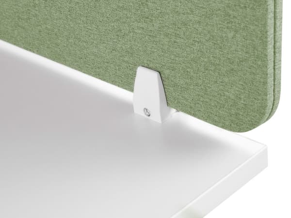 Skrivbordsskärm Avskärmning Grön PET-tyg 180 x 40 cm Modulära Fästklämmor Hemmakontor