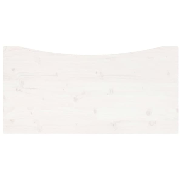 vidaXL Skrivebord hvit 100x50x2,5 cm heltre furu