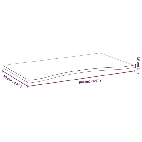 vidaXL bordplade til skrivebord 100x60x2,5 cm bambus