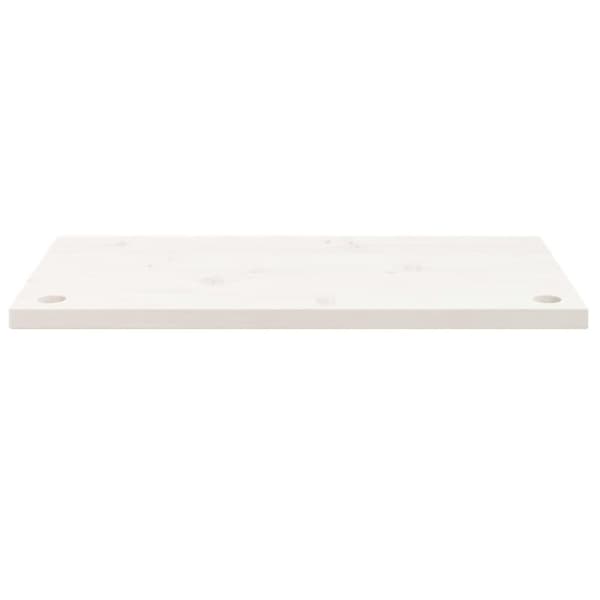 vidaXL Skrivebord hvit 80x40x2,5 cm heltre furu