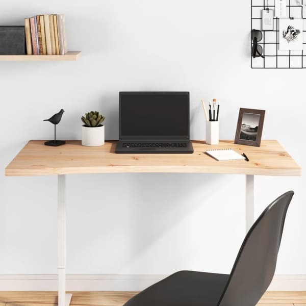 vidaXL skrivebordsplade 110x55x2,5 cm massivt fyrretræ