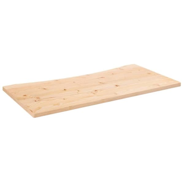vidaXL skrivebordsplade 110x55x2,5 cm massivt fyrretræ