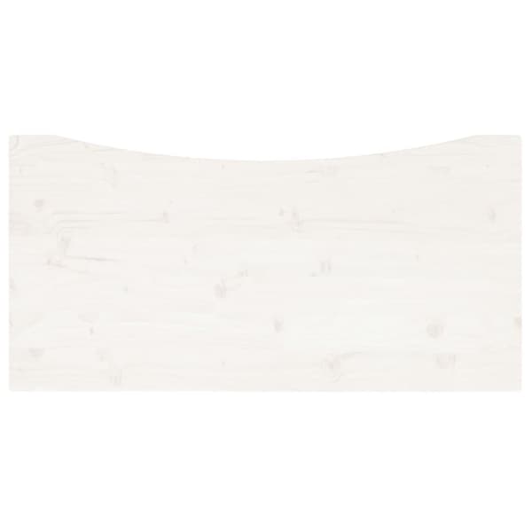 vidaXL Skrivbordsskiva vit 100x60x2,5 cm massiv furu