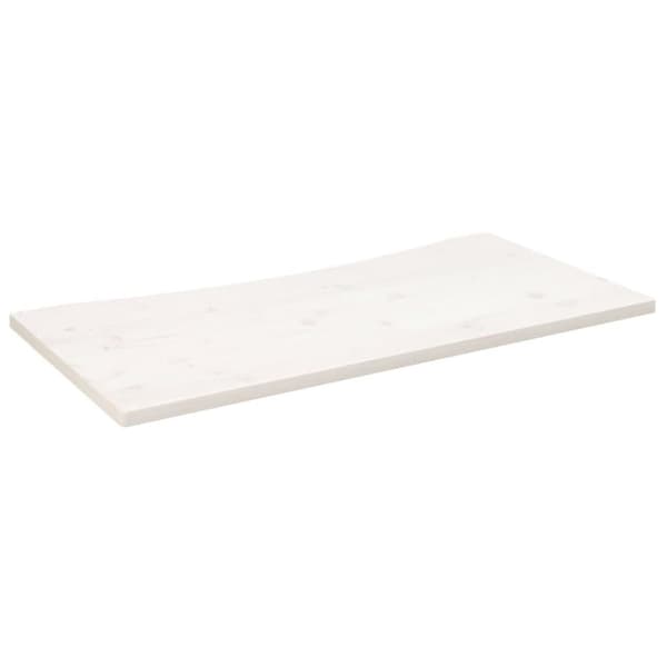 vidaXL Skrivbordsskiva vit 100x60x2,5 cm massiv furu