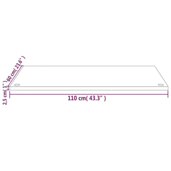 vidaXL Skrivbordsskiva vit 110x60x2,5 cm massiv furu