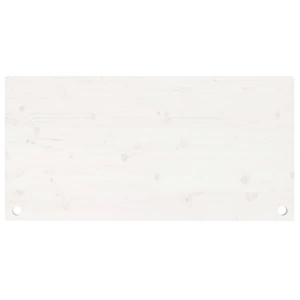 vidaXL Skrivbordsskiva vit 110x55x2,5 cm massiv furu