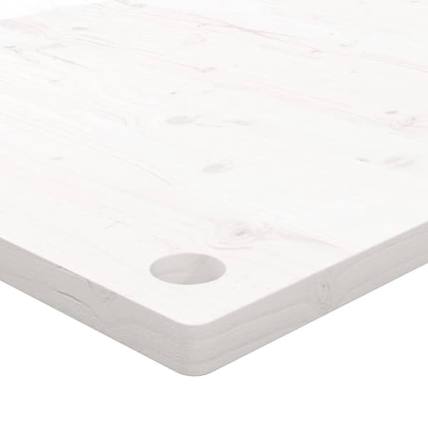 vidaXL Skrivbordsskiva vit 110x55x2,5 cm massiv furu