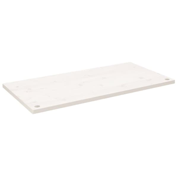 vidaXL Skrivbordsskiva vit 110x55x2,5 cm massiv furu