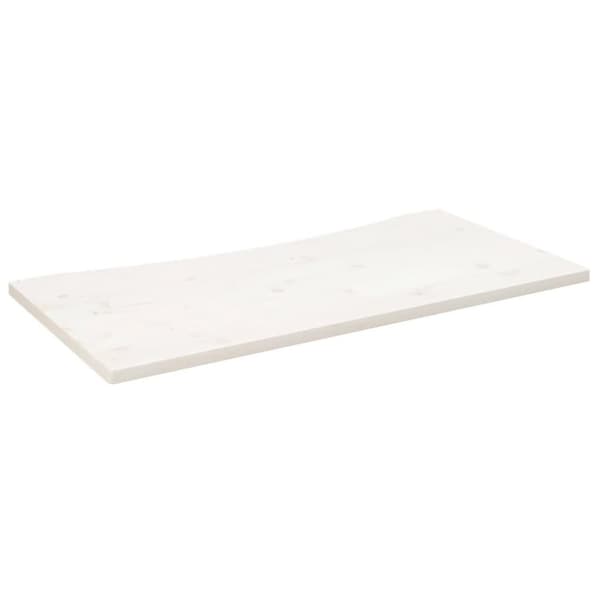 vidaXL Skrivbordsskiva vit 110x55x2,5 cm massiv furu