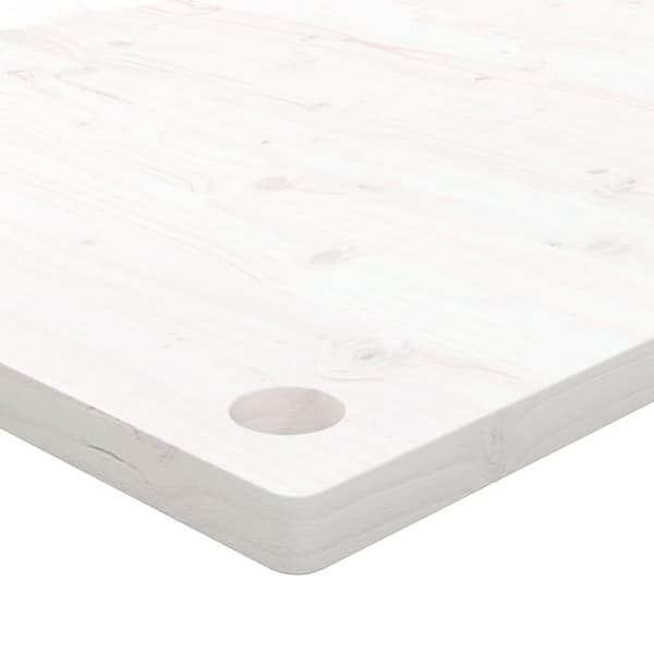 vidaXL Skrivbordsskiva vit 100x60x2,5 cm massiv furu
