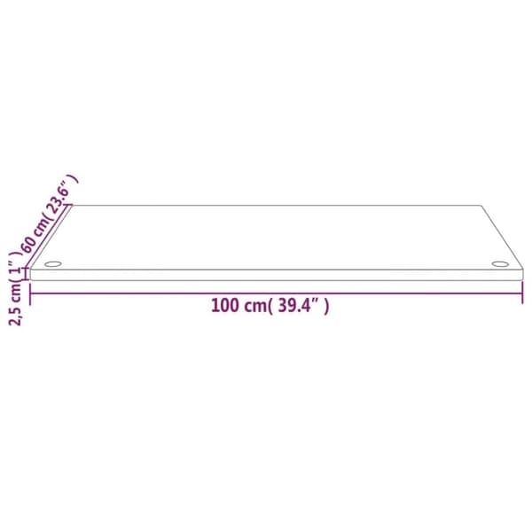 vidaXL Skrivbordsskiva vit 100x60x2,5 cm massiv furu