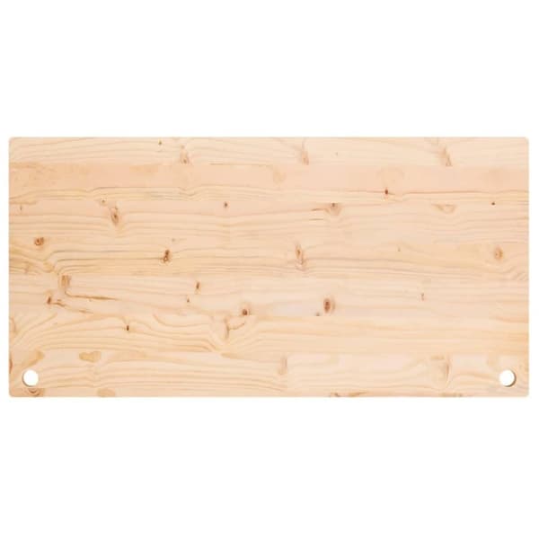 vidaXL skrivebordsplade 110x60x2,5 cm massivt fyrretræ