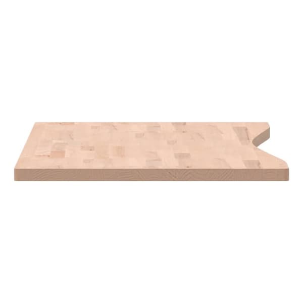 vidaXL Bordsskiva 110x(50-55)x2,5 cm massivt bokträ
