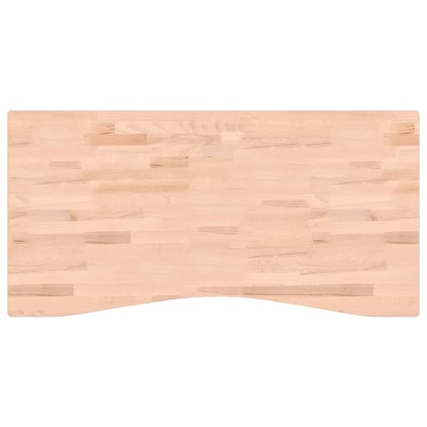vidaXL Bordsskiva 110x(50-55)x2,5 cm massivt bokträ