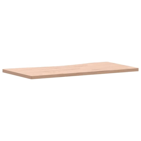 vidaXL Bordsskiva 100x(45-50)x2,5 cm massivt bokträ