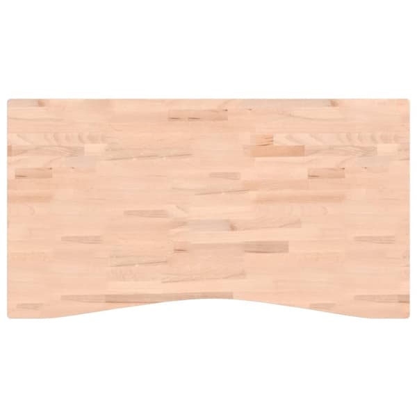 vidaXL Bordsskiva 110x(55-60)x2,5 cm massivt bokträ