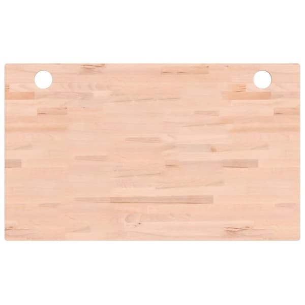 vidaXL Skrivbordsskiva 100x60x2,5 cm massivt bokträ