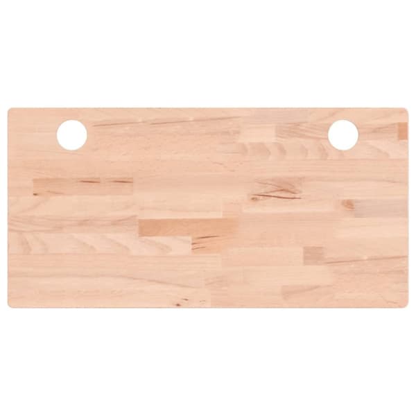 vidaXL Bordsskiva 80x40x4 cm massivt bokträ
