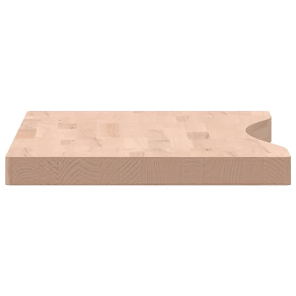 vidaXL Bordsskiva 80x(36-40)x4 cm massivt bokträ