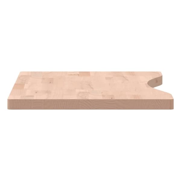 vidaXL Bordsskiva 80x(36-40)x2,5 cm massivt bokträ