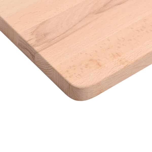 vidaXL Bordsskiva 80x(36-40)x2,5 cm massivt bokträ