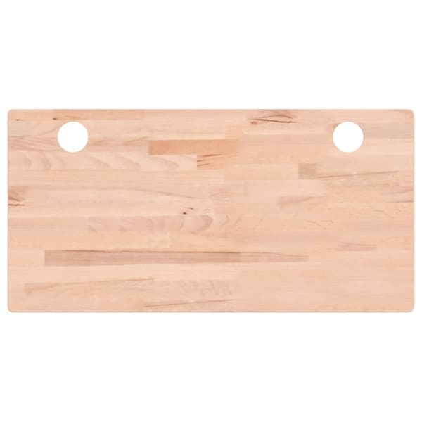 vidaXL Bordsskiva 100x50x4 cm massivt bokträ