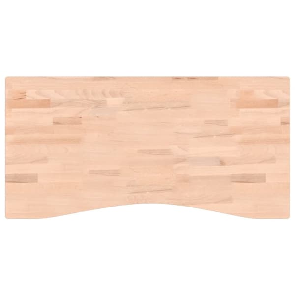 vidaXL Bordsskiva 100x(45-50)x4 cm massivt bokträ