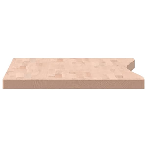 vidaXL skrivebordsplade 110x(55-60)x4 cm massivt bøgetræ