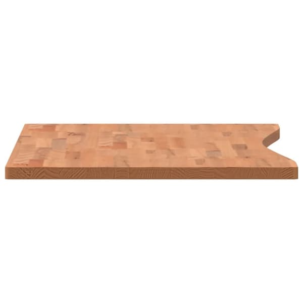 vidaXL skrivebordsplade 100x(55-60)x2,5 cm massivt bøgetræ
