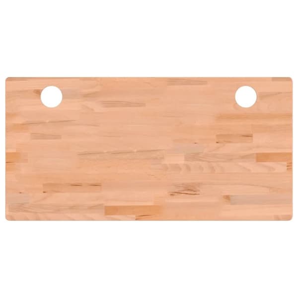 vidaXL skrivebordsplade 110x55x2,5 cm massivt bøgetræ