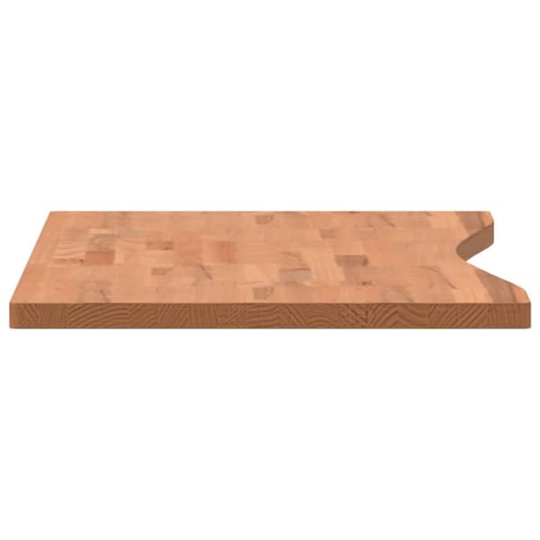 vidaXL skrivebordsplade 100x(45-50)x2,5 cm massivt bøgetræ