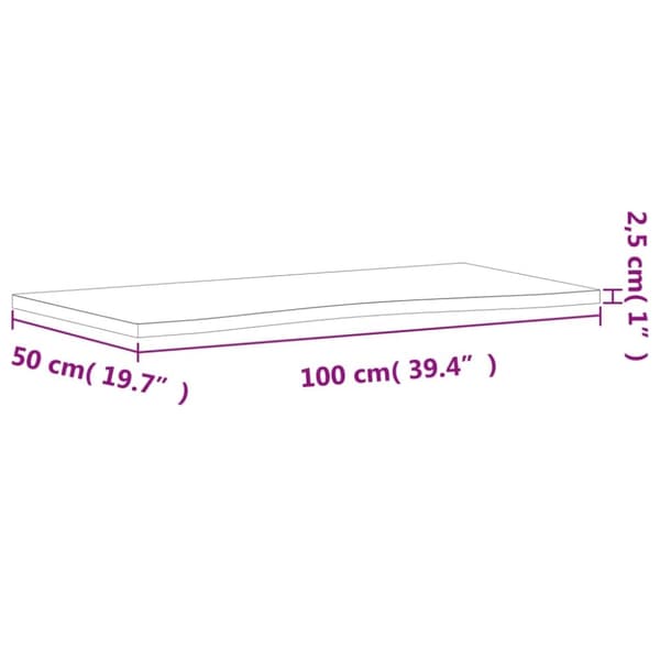 vidaXL skrivebordsplade 100x(45-50)x2,5 cm massivt bøgetræ