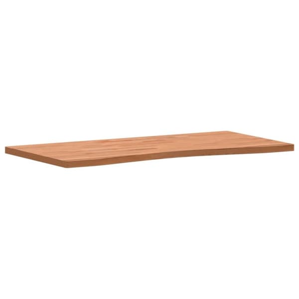 vidaXL skrivebordsplade 100x(45-50)x2,5 cm massivt bøgetræ