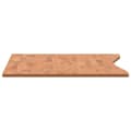Miniatyrbillede 4 af 8: vidaXL skrivebordsplade 110x(55-60)x1,5 cm massivt bøgetræ