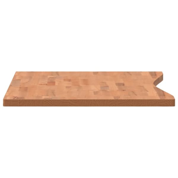 vidaXL skrivebordsplade 110x(55-60)x2,5 cm massivt bøgetræ