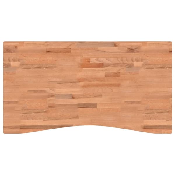 vidaXL skrivebordsplade 110x(55-60)x2,5 cm massivt bøgetræ