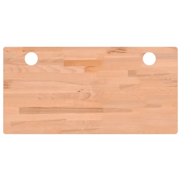 vidaXL skrivebordsplade 100x50x1,5 cm massivt bøgetræ