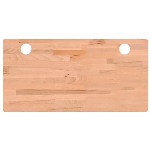 vidaXL Bordsskiva 100x50x4 cm massivt bokträ