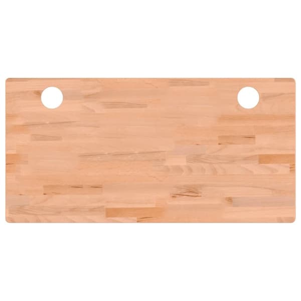 vidaXL Bordsskiva 110x55x1,5 cm massivt bokträ