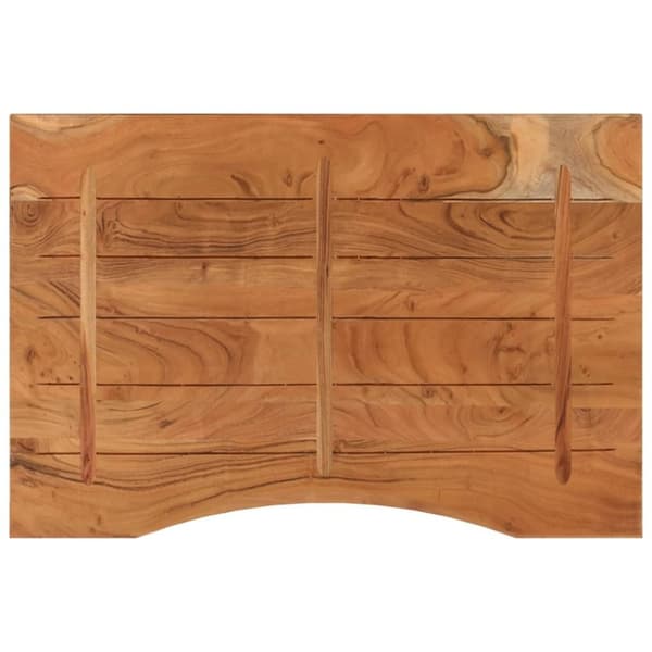vidaXL Työpöydän pöytälevy 80x60x2,5 cm suorakaide täysi akasiapuu