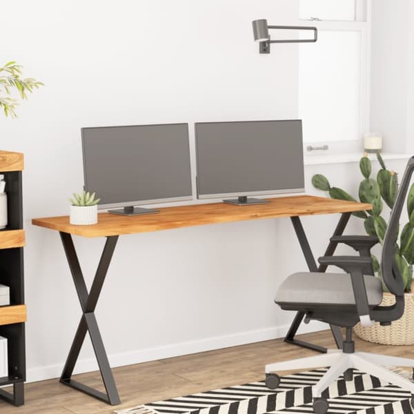vidaXL skrivebordsplade 140x50x2,5 cm rektangulær massivt akacietræ