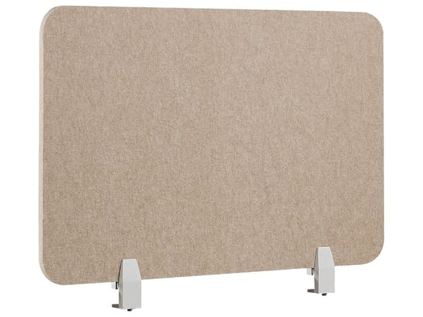 Työpöydän väliseinä beige 80 x 50 cm polyesteri PET-muovi akustinen kiinnikkeet moderni