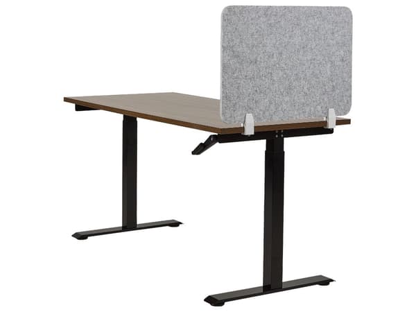 Työpöydän väliseinä vaaleanharmaa 72 x 50 cm polyesteri PET-muovi akustinen kiinnikkeet moderni
