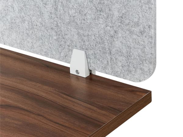 Työpöydän väliseinä vaaleanharmaa 72 x 50 cm polyesteri PET-muovi akustinen kiinnikkeet moderni