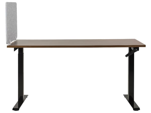 Työpöydän väliseinä vaaleanharmaa 80 x 50 cm polyesteri PET-muovi akustinen kiinnikkeet moderni