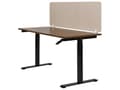 Miniatyrbillede 6 af 11: Skrivebordsskillevæg beige 160 x 50 cm polyester PET-plast akustikbeslag moderne